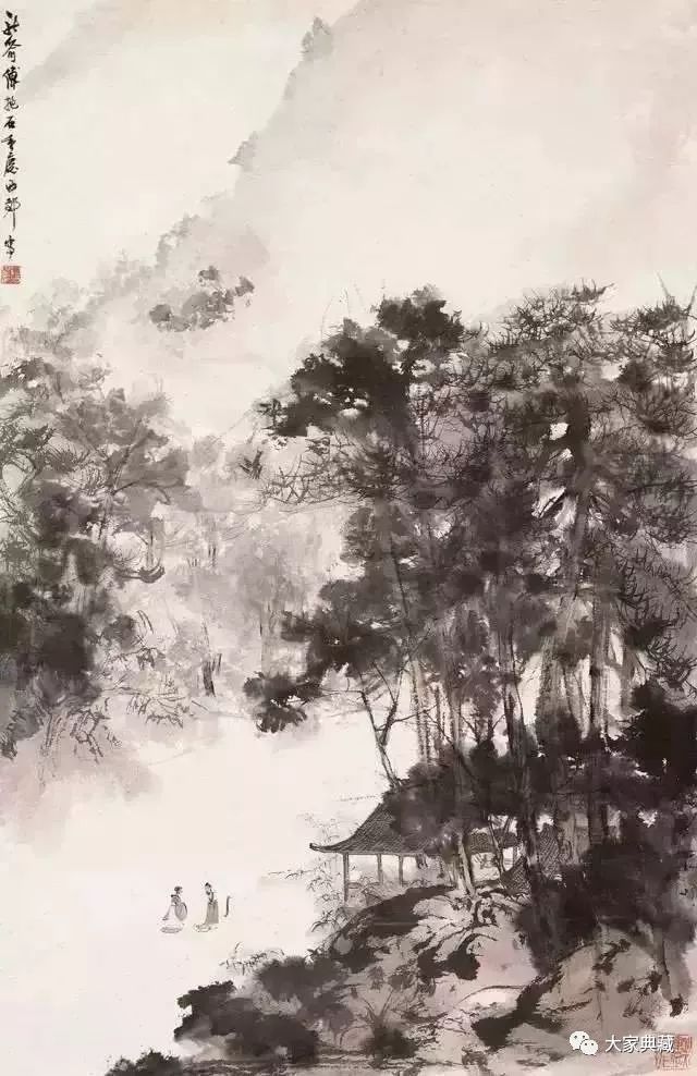 傅抱石《二湘图》
